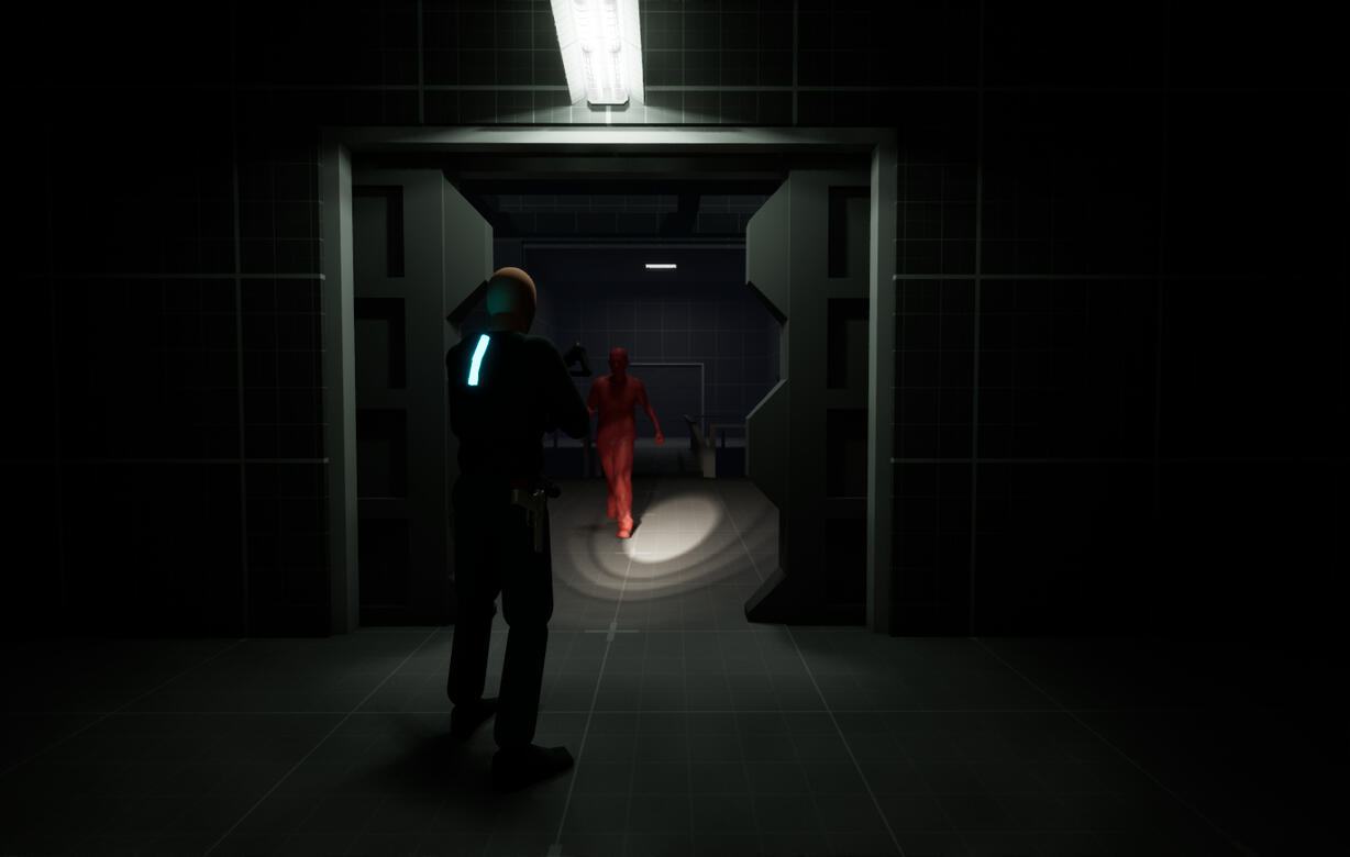 6. Bridge crossing: The player must fight their way across the bridge, multiple enemy types at once.